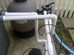 Pool System with a Side Mount Multi Port Valve