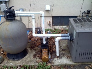 Pool System with a Top Mount Multi Port Valve