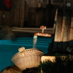 Southern France Themed Pool complete with Wine Barrel Spillover Fountain in Michigan!