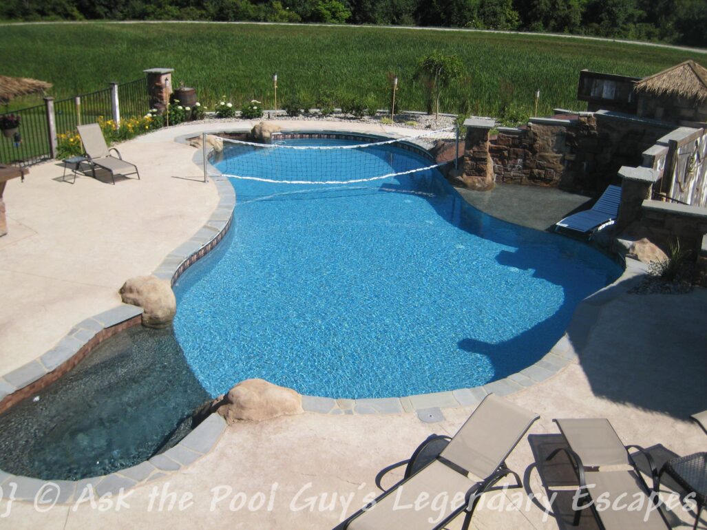 Saline MI Vinyl Liner Gunite Hybrid Pool Legendary Escapes 2009 PLO