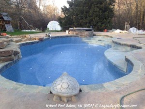 Ask the Pool Guy Building a Hybrid Pool in Chelsea Michigan. www.LegendaryEscapes.com