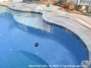 Ask the Pool Guy Building a Hybrid Pool in Chelsea Michigan. www.LegendaryEscapes.com