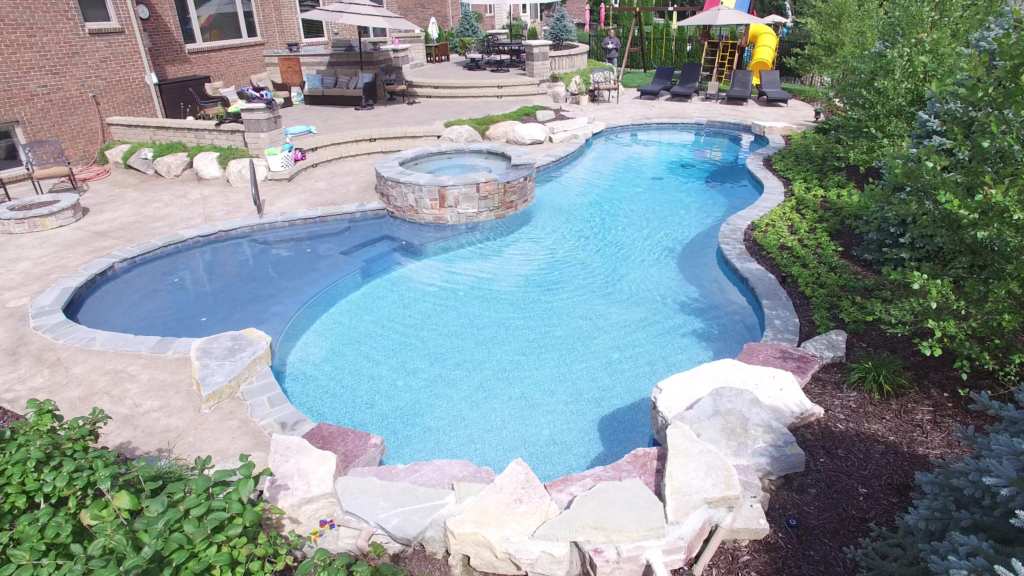 Shelby Township Michigan Hybrid Pool by Legendary Escapes