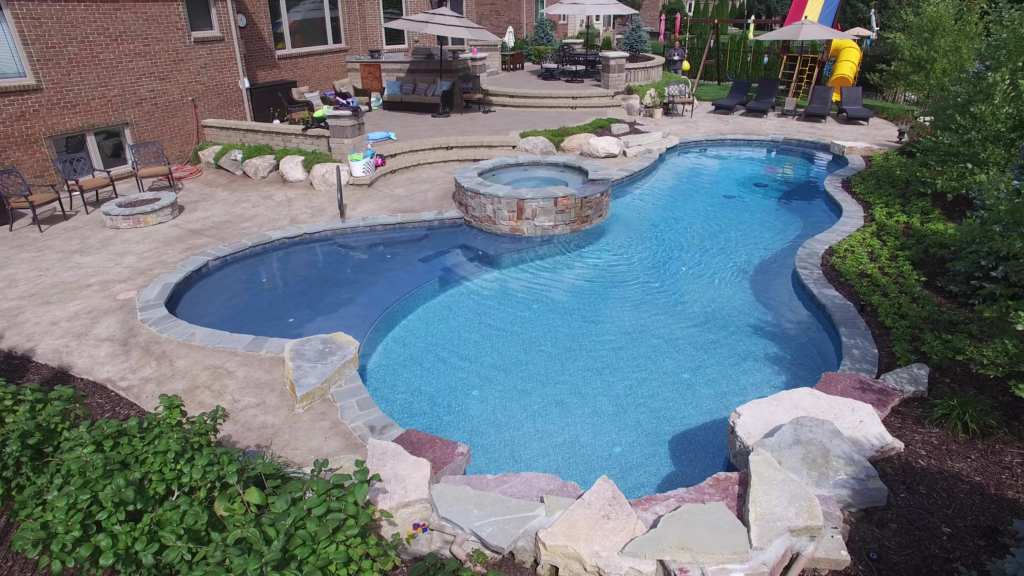Shelby Township Michigan Hybrid Pool by Legendary Escapes